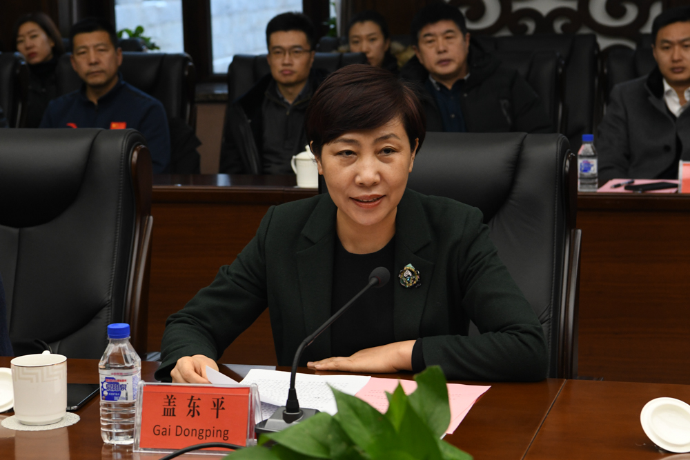 盖东平讲话战高峰讲话王建国主持仪式战高峰,盖东平为"中芬冰雪体育