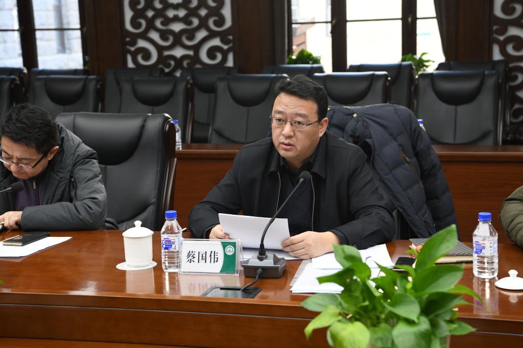 蔡国伟讲话会议现场